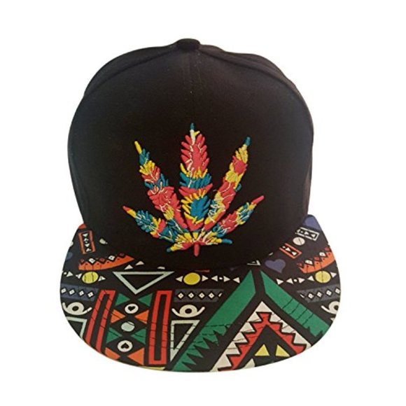 NWT DJ Designs Custom Embroidery Black 420 Snapback Hat One Size Festival $35 - Picture 2 of 3